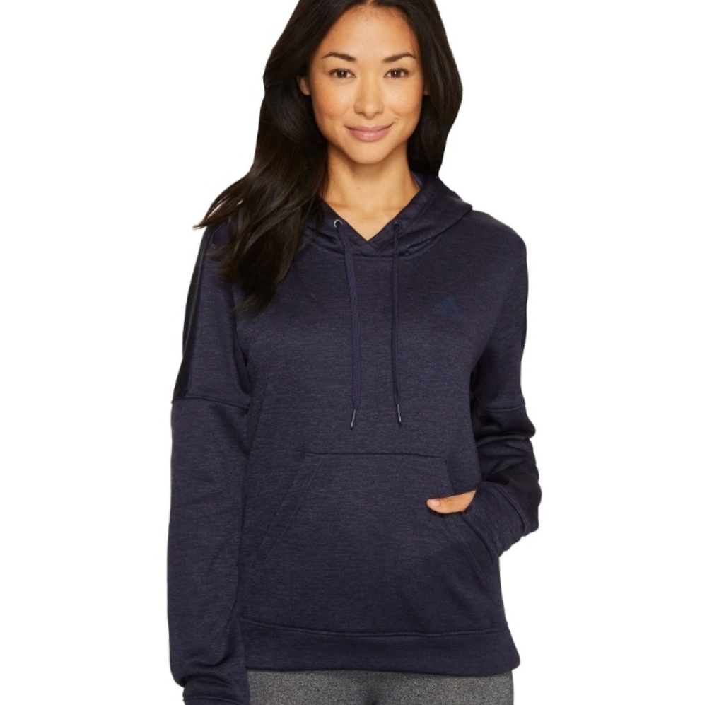 Adidas Womens Purple Heather Pullover Hoodie